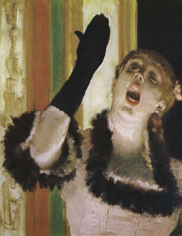 Edgar Degas The Female singer Wearing Gloves Germany oil painting art